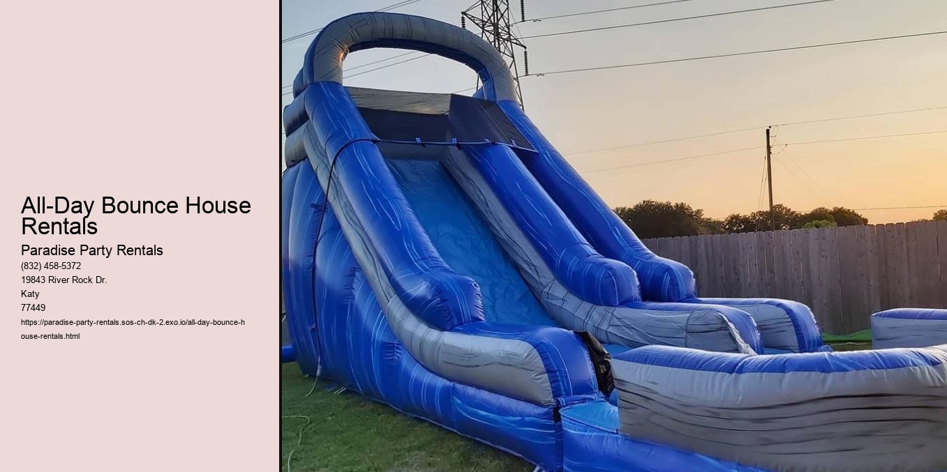 All-Day Bounce House Rentals