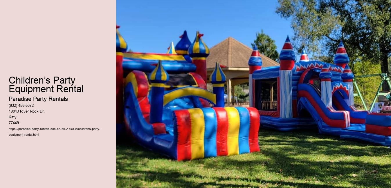 Children’s Party Equipment Rental